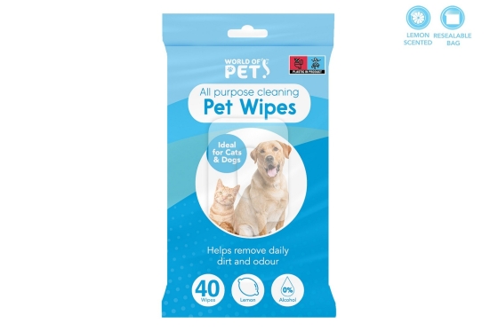 SJ11404 SJ11404 ALL PURPOSE CLEANING PET WIPES 40PK