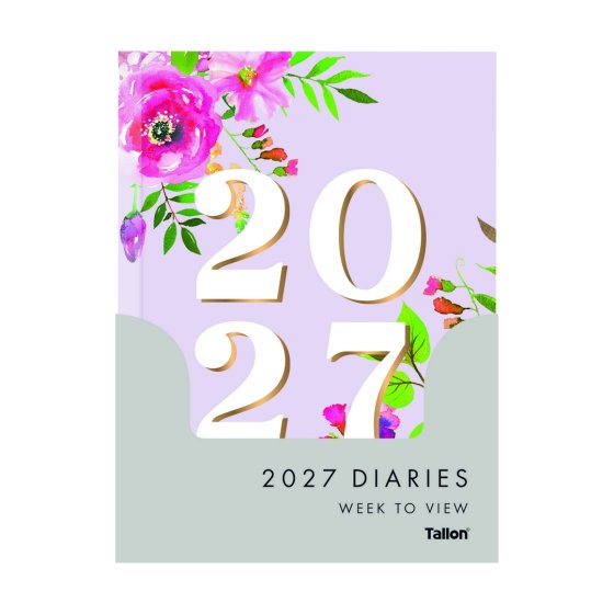 DJ0504 2027 DIARY A5 VINTAGE FLORAL WTV AS