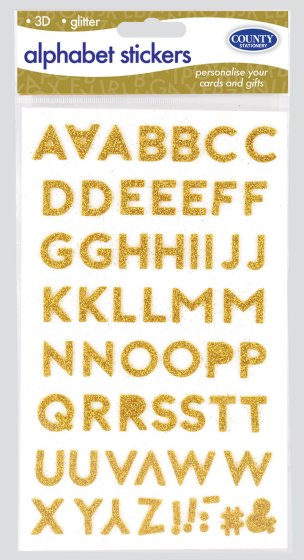 CH1110 SH04219 ALPHABET STICKERS GOLD
