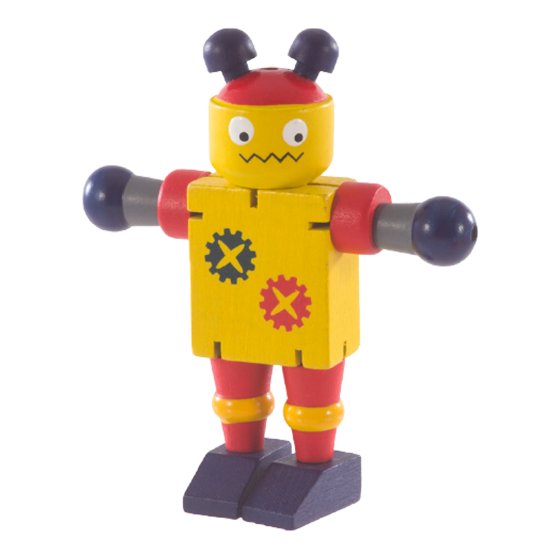 ** WIGIG ** TOY FUN  WOOD FLEXI ROBOT