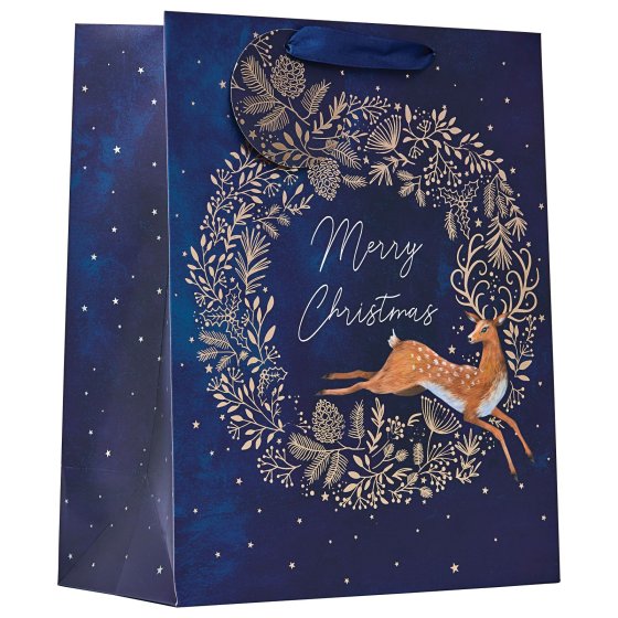 XH2910 GIFT BAG REINDEER WREATH L