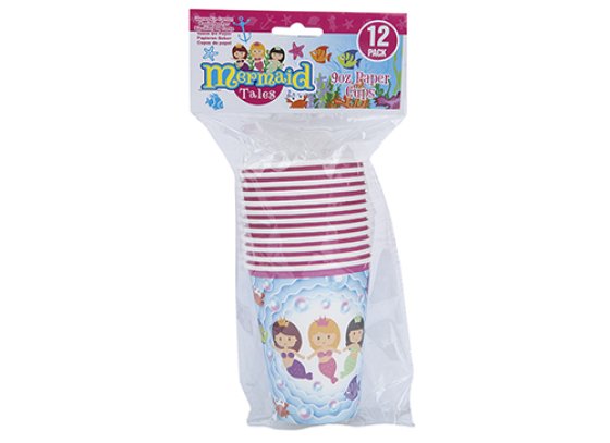 CUPS 9OZ MERMAID 12PK
