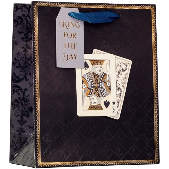 SJ15221 SJ15221 GIFT BAG KING FOR THE DAY MEDIUM