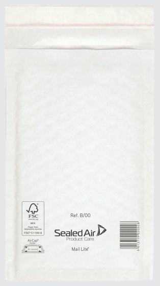 SH00227 PADDED ENVS WHITE B00