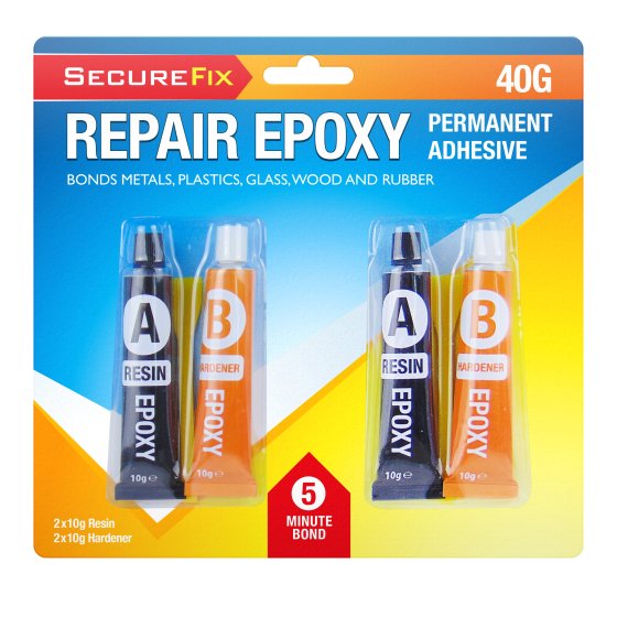 GLUE REPAIR EPOXY PERMANENT 40G 2PK