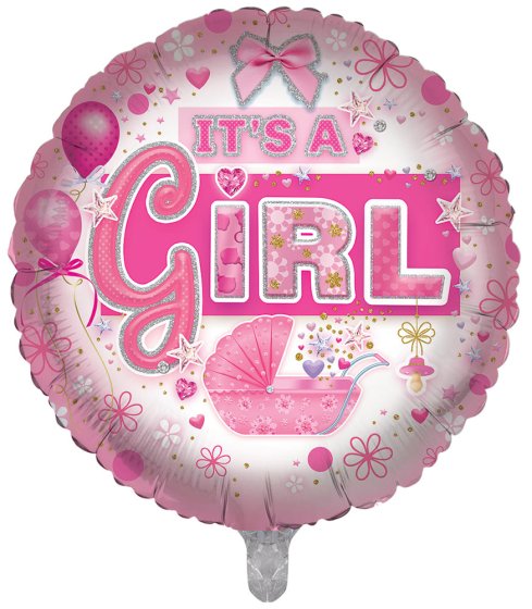 SH12732 BALLOON 18IN FOIL ITS A GIRL