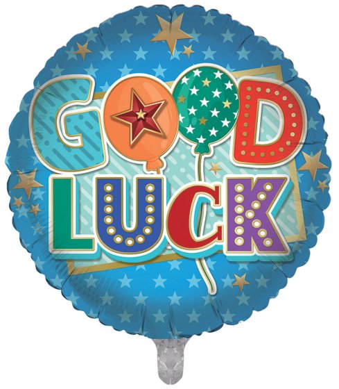 SH12735 BALLOON 18IN FOIL GOOD LUCK