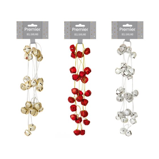 XH3713 STRING BELLS 1.75M  RED GOLD S