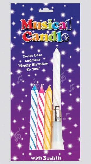 SH12004 CANDLE MUSICAL WITH 3 REFILLS
