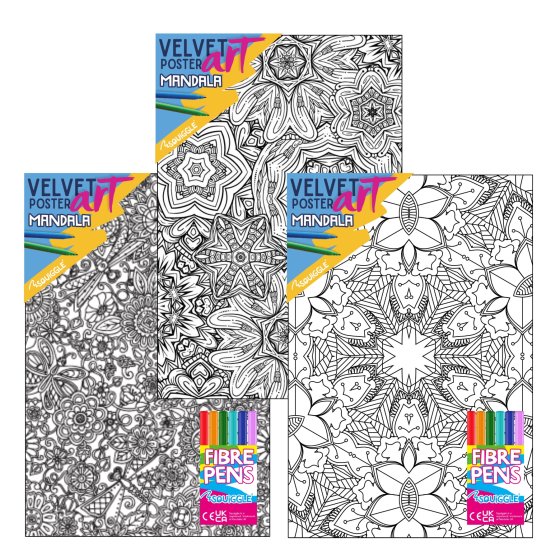 SH08505 POSTER ART VELVET MANDALA 38X2