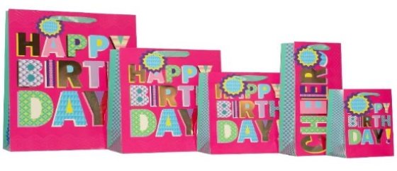 ** NEW FOR 2026 ** GIFT BAG HULLABALOO PINK L