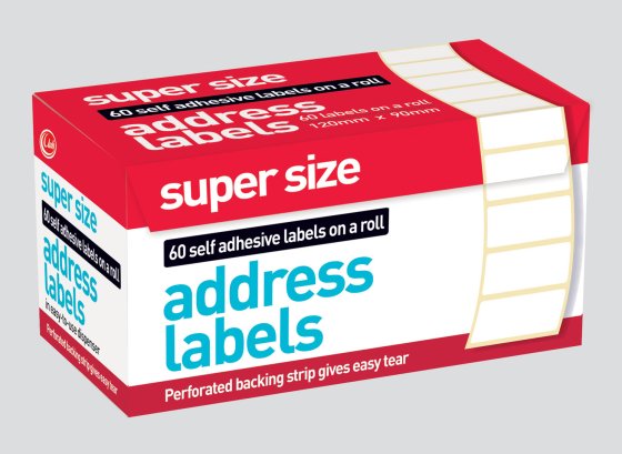 CH2006 SH00702 SUPER SIZE SELF ADHSIVE LABELS