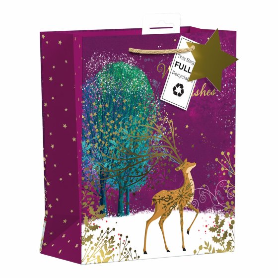 XH3012 GIFT BAG WHIMSICAL REINDEER M