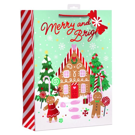 GIFT BAG CANDY CANE LANE L