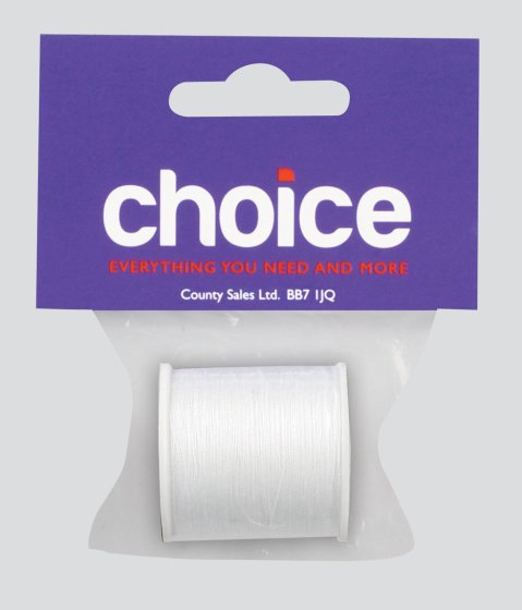 SH11007 CHOICE WHITE SEWING THREAD
