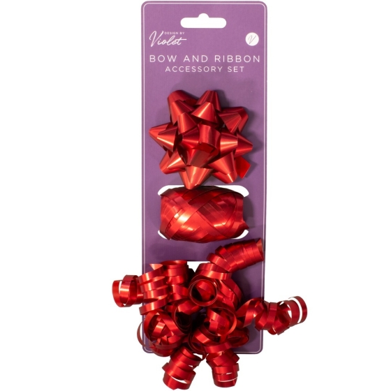 SJ14301 SJ14301 RIBBON COP AND 3 BOWS RED