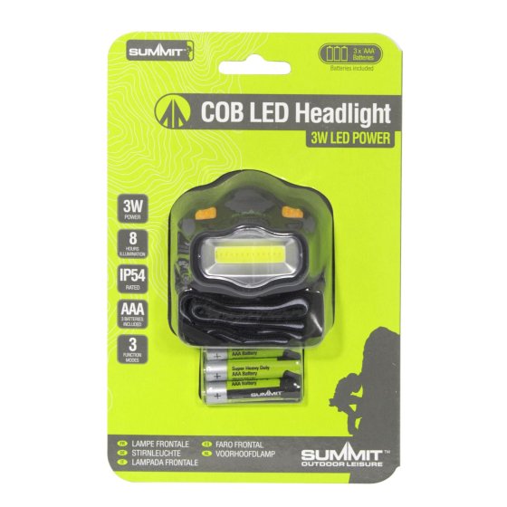 SUMMIT HEADTORCH 3W COB CLIPSTRIPPED