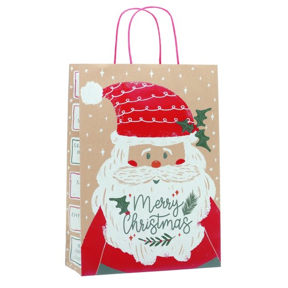ECO NATURE FESTIVE SANTA GIFT BAG LARGE