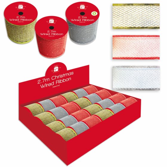 XH3412 RIBBON 2.7M WIDE WIRE 6.5CM 3C