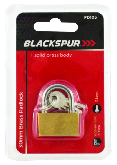 PADLOCK 30MM BRASS