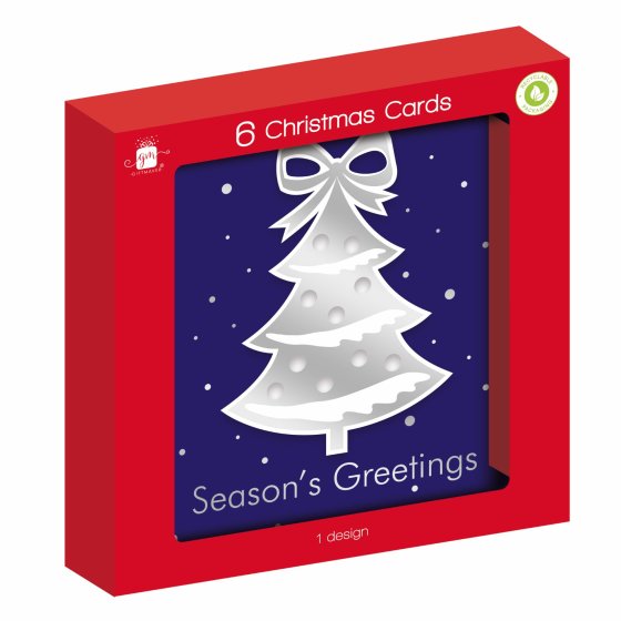 WIGIG CARDS HANDCRAFTED TREE 6PK