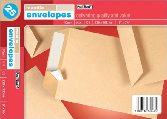C5 MANILLA ENV PS REFILL PACK