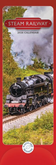 DH1408 CALENDAR SLIM STEAM RAILWAY