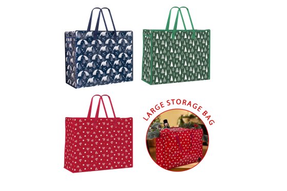 CHRISTMAS STORAGE BAG 5 X 49 X 29CM ASST