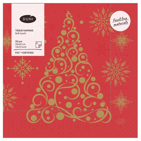 NAPKINS NOBLKE TREE 33CM 3 PLY 20PK