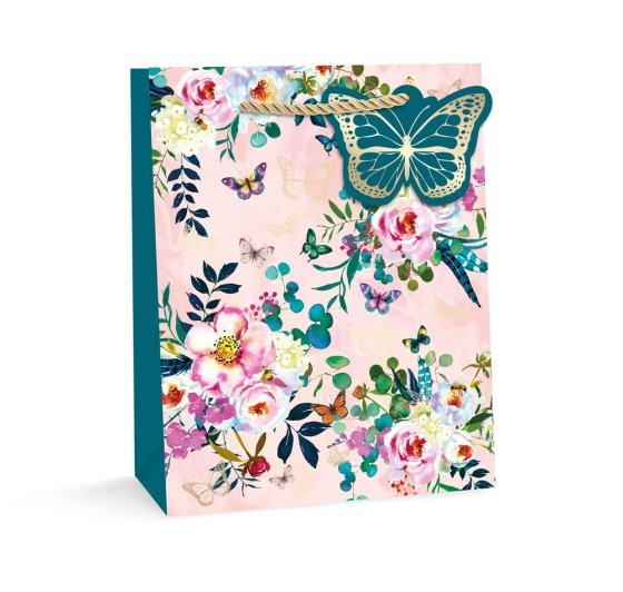 SH14335 GIFT BAG BUTTERFLIES MEDIUM