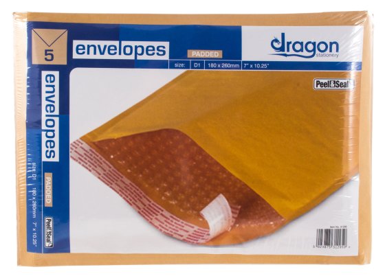 PADDED ENV SIZE D 5 PACK