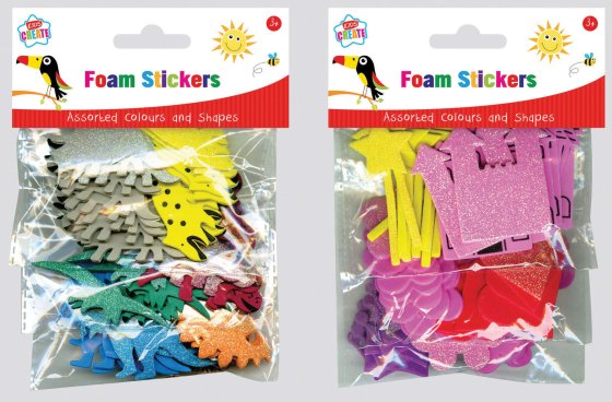 SH08911 FOAM STICKERS DINO PRNCSS ASST