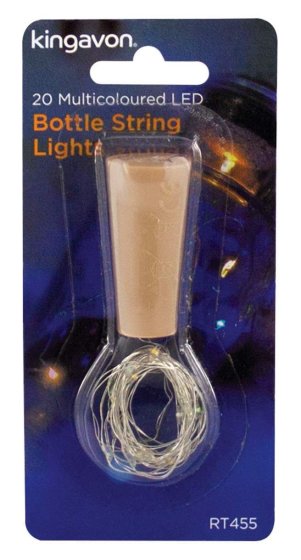 LIGHTS STRING LED BOTTLED MULTI COLOUR 20