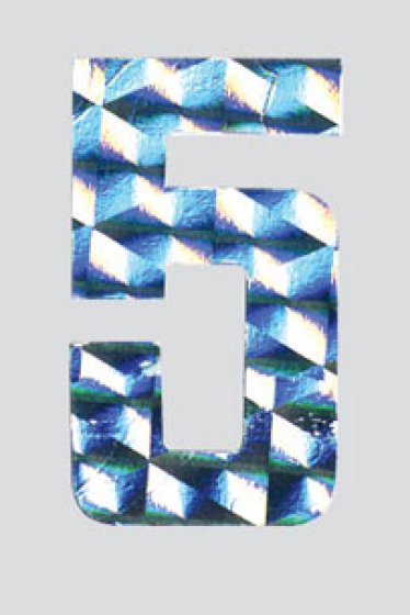 SH12233 HOLOGRAPHIC NUMERALS NO5