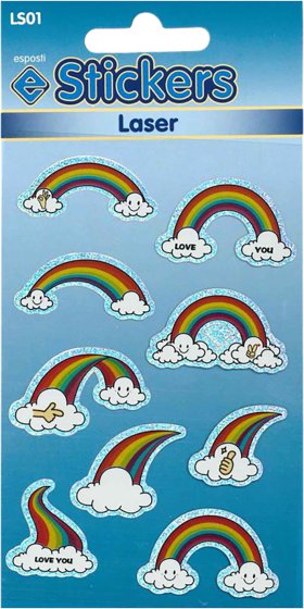SF08301 STICKER LASER RAINBOWS LS01
