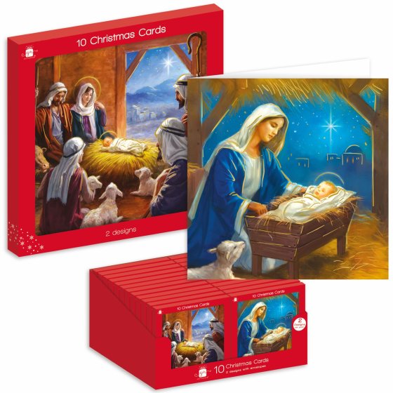 XH0607 CARDS SQ 10PK TRAD RELIGIOUS 2
