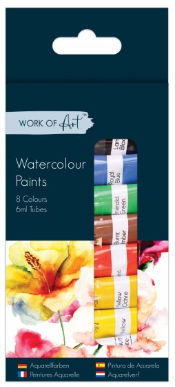 SH08604 PAINTS WATER COLOUR  8 X 6ML T