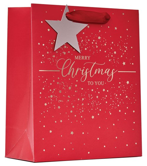 XH2106 GIFT BAG MERRY CHRISTMAS M
