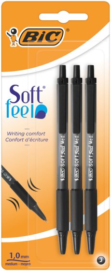 CJ1105 SJ06608 SOFT FEEL CLICK GRIP X 3 BLACK