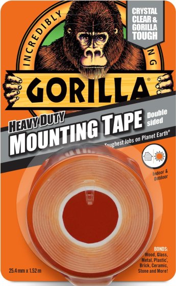 GORILLA MOUNTING TAPE CLEAR XL 3.8M CLIP STRIP