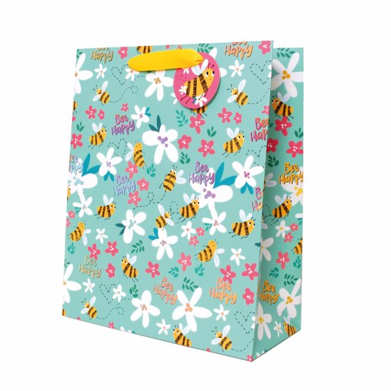 SH14345 GIFT BAG BEES DESIGN LRG