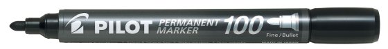 CH1008 SG06804 PERM MARKER 100 BULLET BLACK