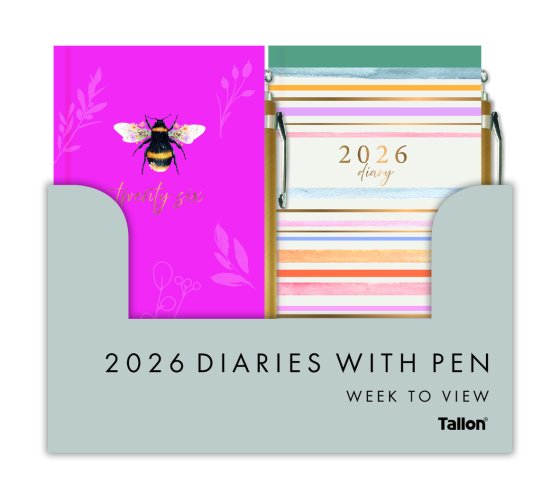 DH0703 DIARY SLIM WITH PEN BOTANICALS