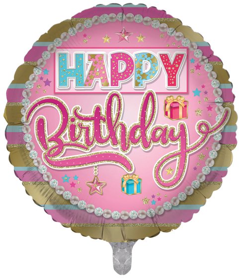 SH12715 BALLOON 18IN FOIL HAPPY BIRTHD