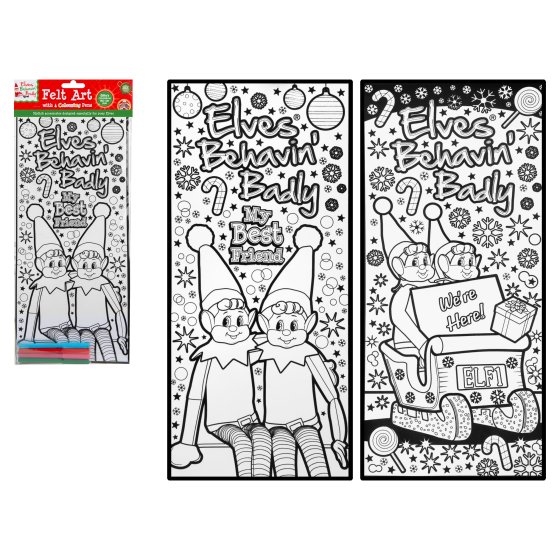 ELF FELT ART WITH 4 PENS 205 X 45CM