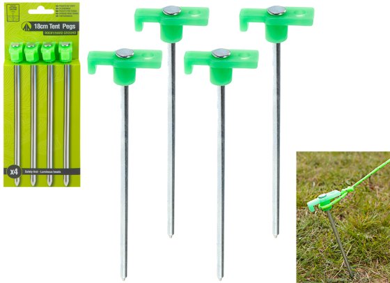 SUMMIT 4PACK 18CM/7. ROCK PEGS IN COLOUR BOX