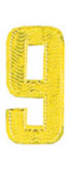 SH12219 GOLD NUMERAL NO9