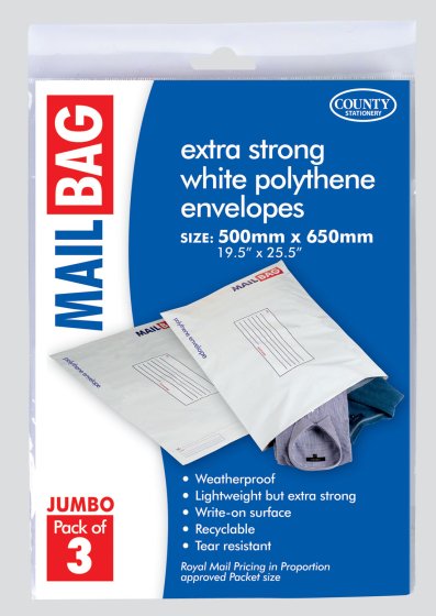 CH1927 SH00405 MAIL BAG JUMBO PK OF 3