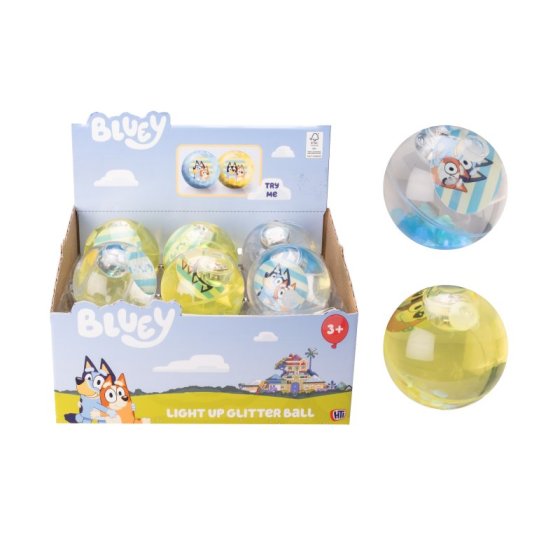 ** NEW FOR 2025 ** BLUEY GLITTER BALL LIGHT UP