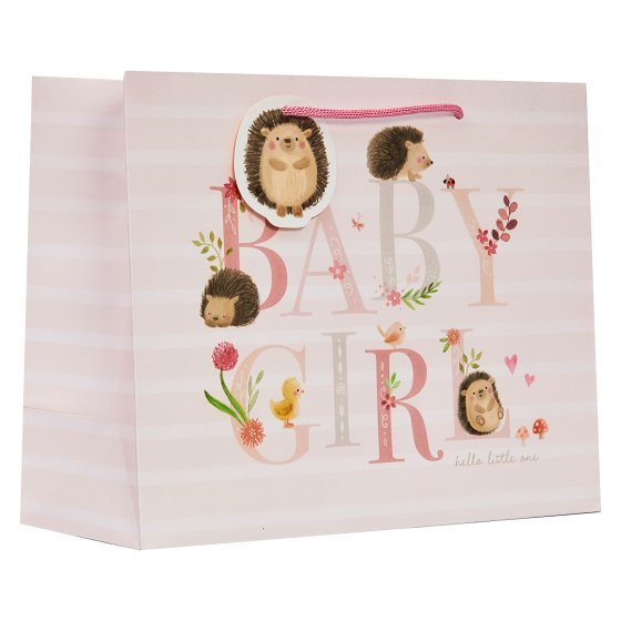 SH14505 GIFT BAG BABY GIRL L SHOPPER